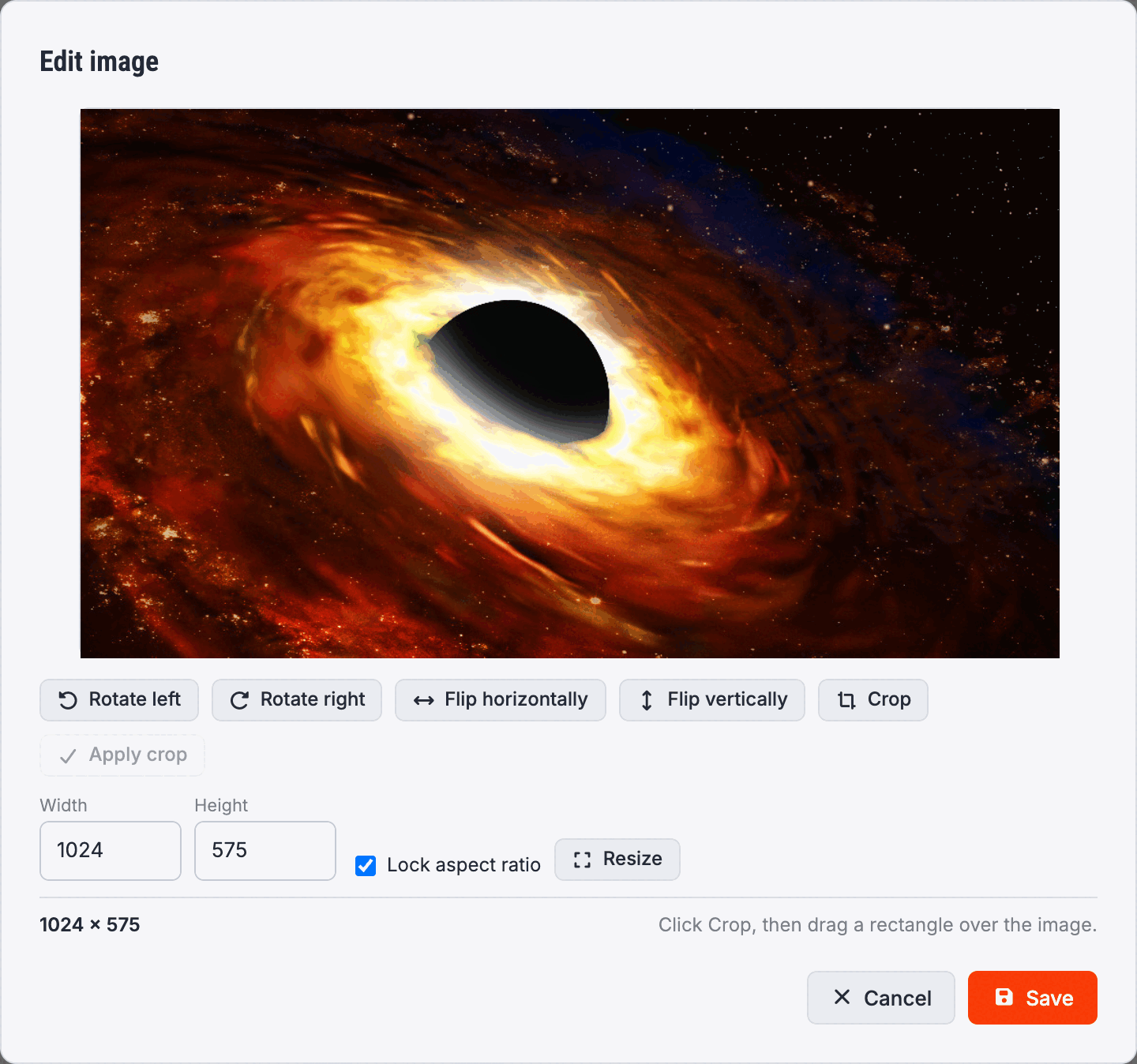 The image editor