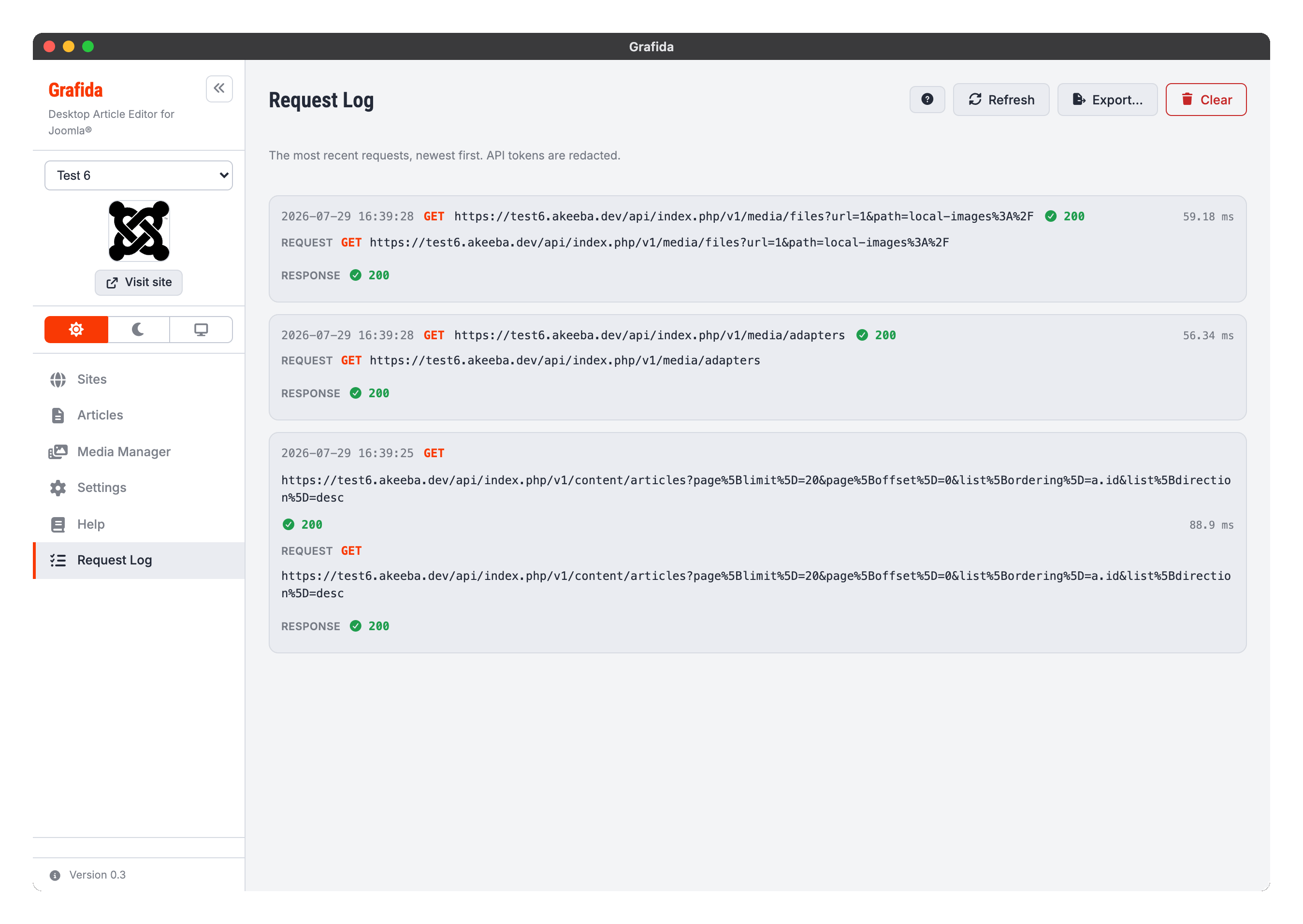 The Request Log